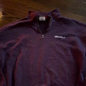 Jerzees Men's Burgundy Zip-Up Sweater
